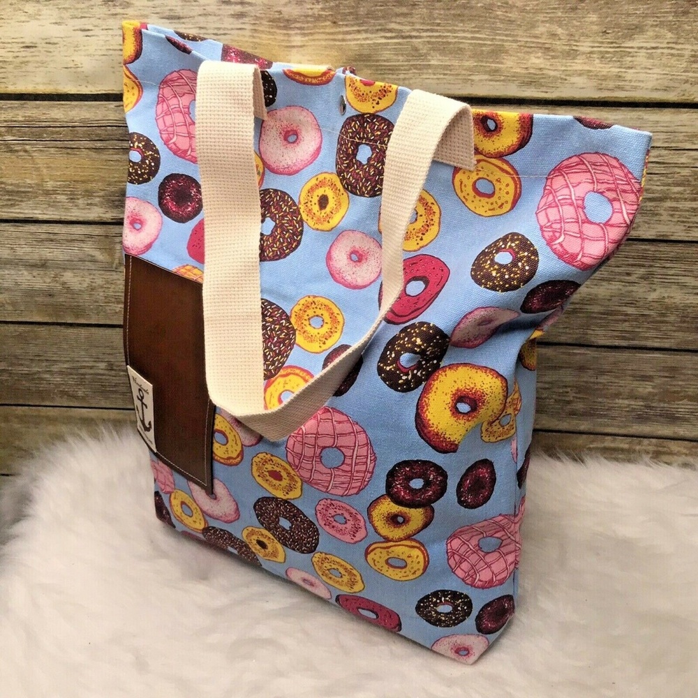 Donut Print Pop Art Canvas Tote Bag - image 3